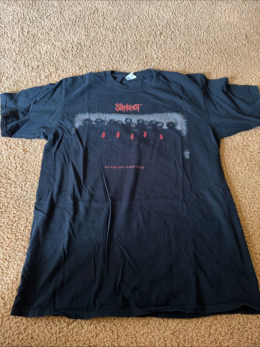 Slipknot Black Graphic Band T-Shirt - We Are Not Your Kind